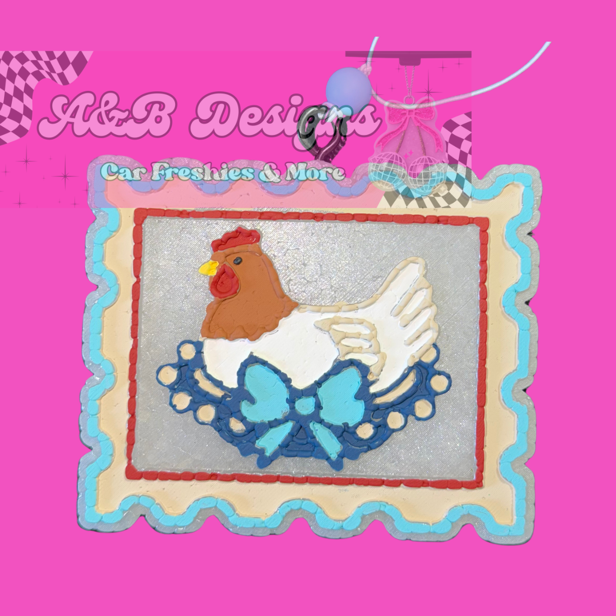 Chicken Stamp Freshie